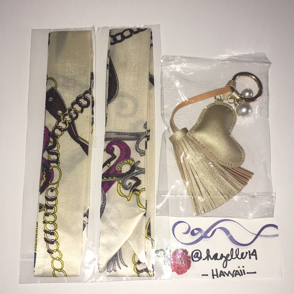 Twilly & Tassel Heart Keychain